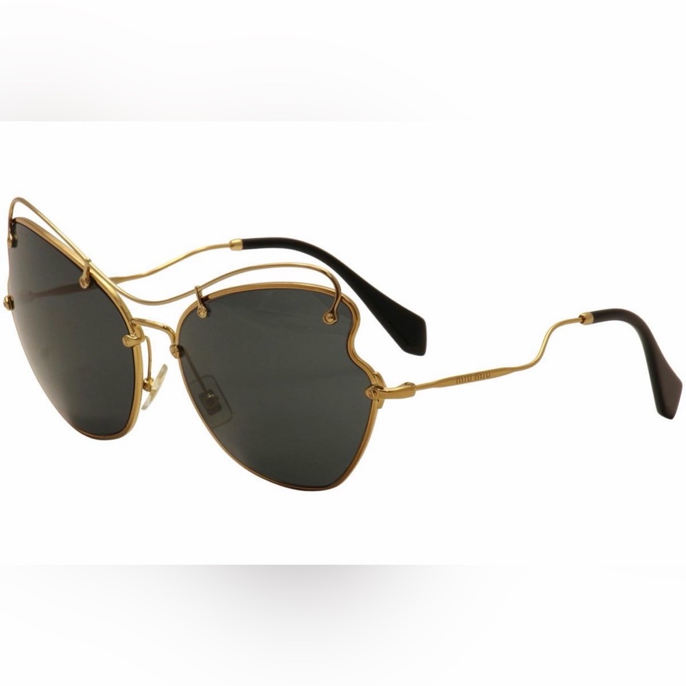 Miu Miu Women's SMU56R Antique Gold Butterfly Sunglasses 65mm
